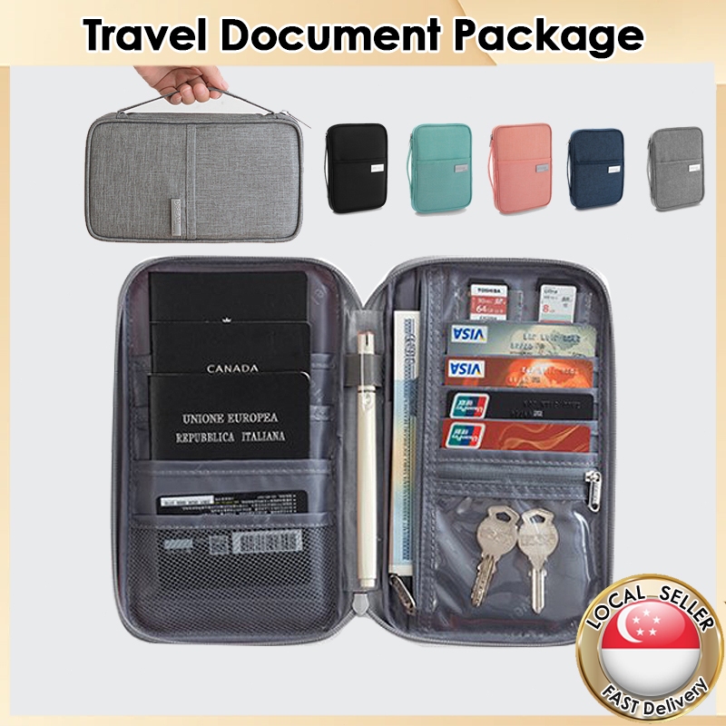 SG Passport Bag Passport Holders Travel Wallets Document Package Card Holder Bag Travel Passport Sto