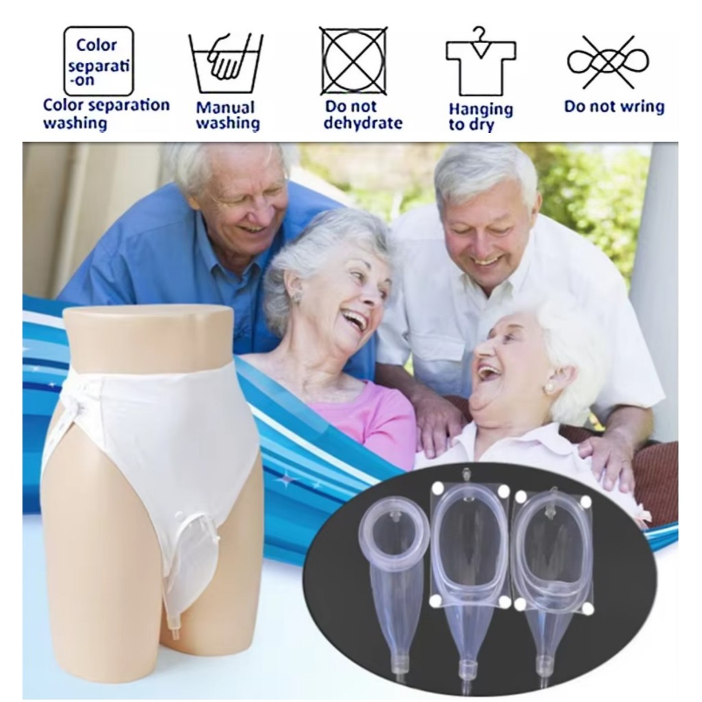Medical Silicone Elderly Urine Collector Bag Urine Sac Catheter Reusable Breathable Urine Bag for El