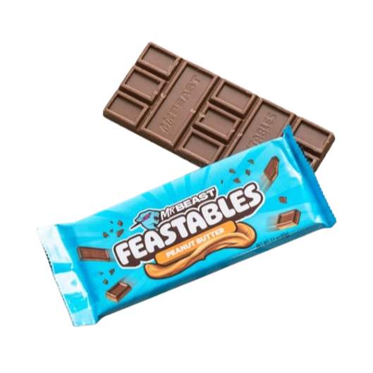 [MRBEAST Feastables] ช็อกโกแลตบาร์เนยถั่ว 60g x 1 | สวีท แอนด์ ครีมมี่ ทรีต