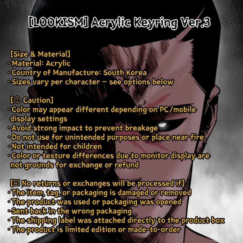 [LOOKISM] พวงกุญแจอะคริลิค Ver.3 | <show Samuth Generation> LOOISM ( yoose Matsuma) สินค้า MD อย่างเป็นทางการ - รูปที่ 6