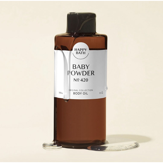 Happy Bath Original Collection Body Oil Baby Powder 250ml [จัดส่งจากเกาหลี รับประกันสินค้าของแท้]
