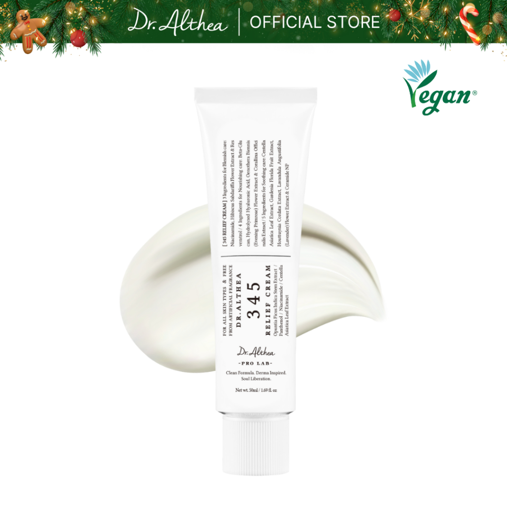 [Dr. Althea Official] 345 Relief Cream - มอยเจอไรเซอร์เนื้อเจลบางเบาเพื่อผิวแพ้ง่าย และผิวอักเสบจากสิว