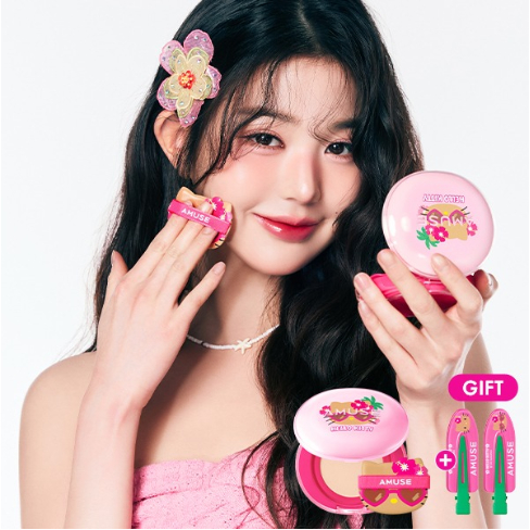 [สินค้าร้านค้าอย่างเป็นทางการ] [AMUSE x Tanning Kitty Limited Edition] Dew Power Vegan Cushion พร้อม