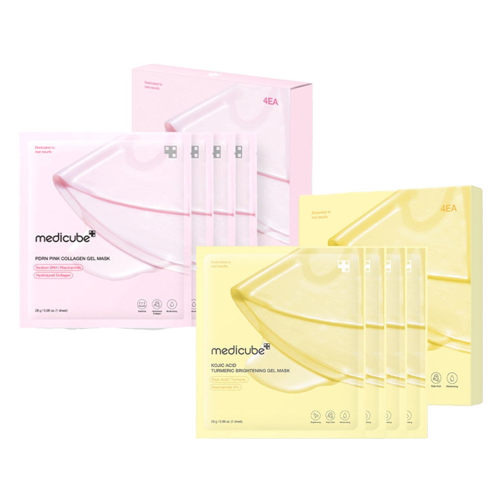 Medicube Pink Collagen PDRN Gel Mask / Kojic Acid Tumberic Brightening Gel Mask