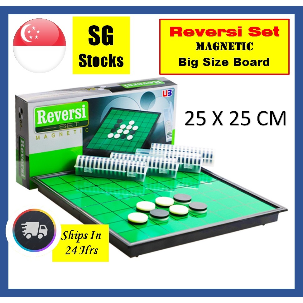 [SG Stocks] ชุดเกม Reversi พร้อมกระดานพับแม่เหล็ก / เกมหมากรุกขาวดํา / Oshello Othello