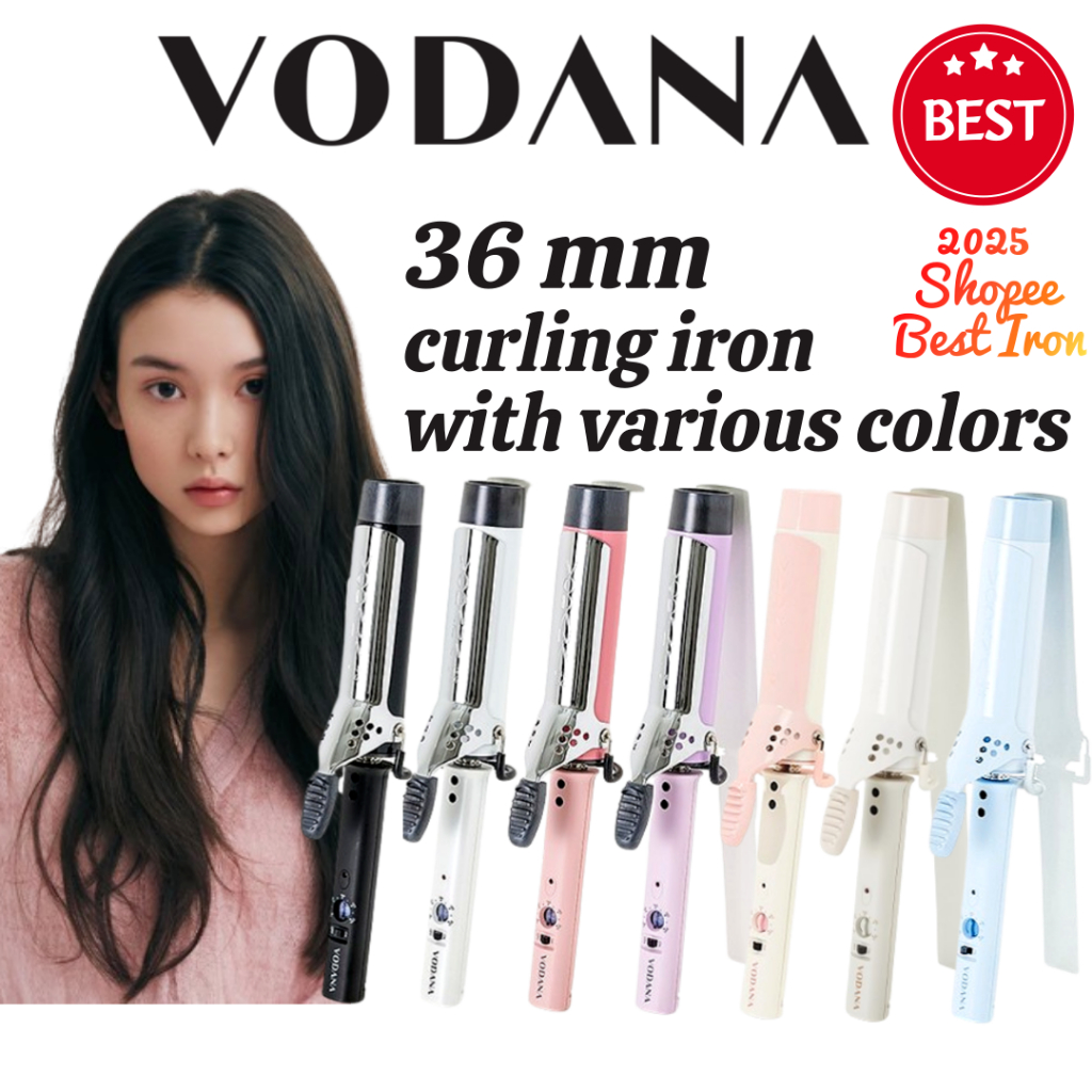 [VODANA]Best Iron 36MM Glam Wave Curling Iron Sticker Free Volt 36 mm Bong FD36 Level 5 Temperature 