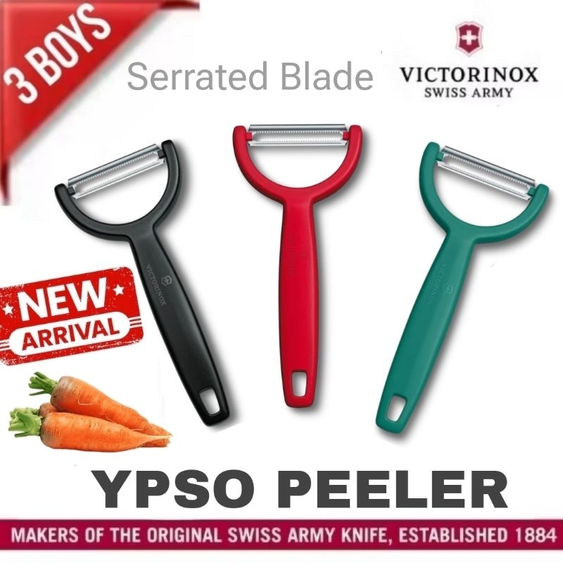 ที่ปอกผลไม้ ที่ปอก Victorinox รุ่นใหม่ Ypso Peeler ใบหยัก มีขอบบางพิเศษ สำหรับผลไม้ ผักที่มีขนาดยาว เช่น แครอท มะละกอ