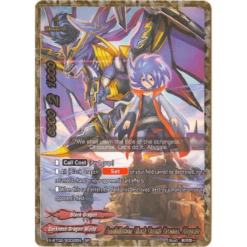 English Future Buddyfight Annihlation Black Death Dragon, Abygale X-BT02/S002EN SP - Chaos Control C