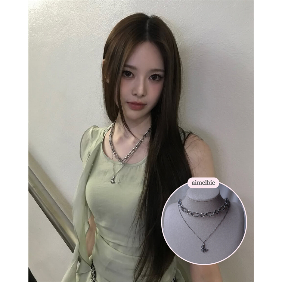 KOREA [ aimelbie ] สร้อยคอชั้นพระจันทร์บัลเล่ต์ / BABYMONSTER Rora, IZNA Jeemin pick แท้ 100%