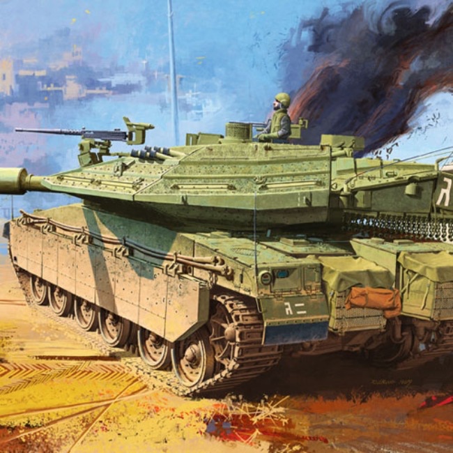 Academy Hobby Model Kit – 1/35 Merkava Mk.IV LIC, Precision Tank Model with Photo-Eched Parts