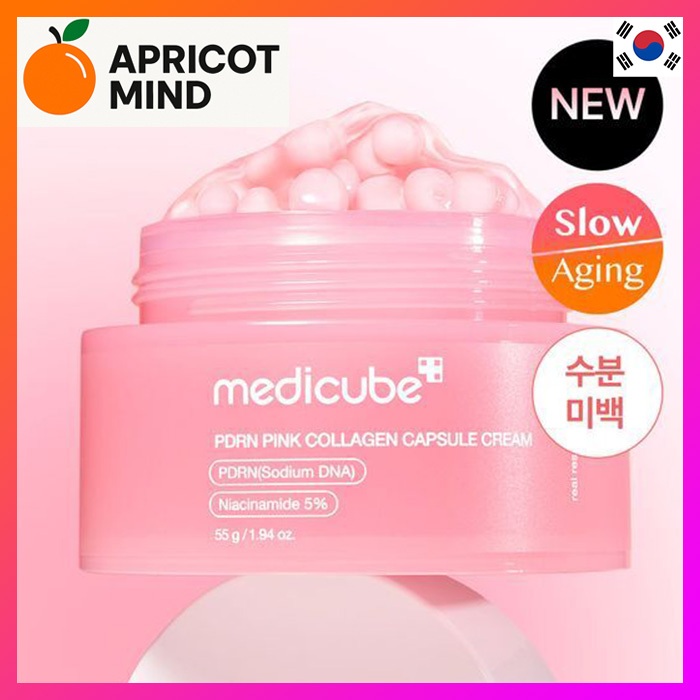 [PDRN แคปซูลไม่เจือจาง/ตัวอย่างน้ําเข้มข้นสูง/] Medicube PDRN ครีมแคปซูลคอลลาเจนสีชมพู 55g