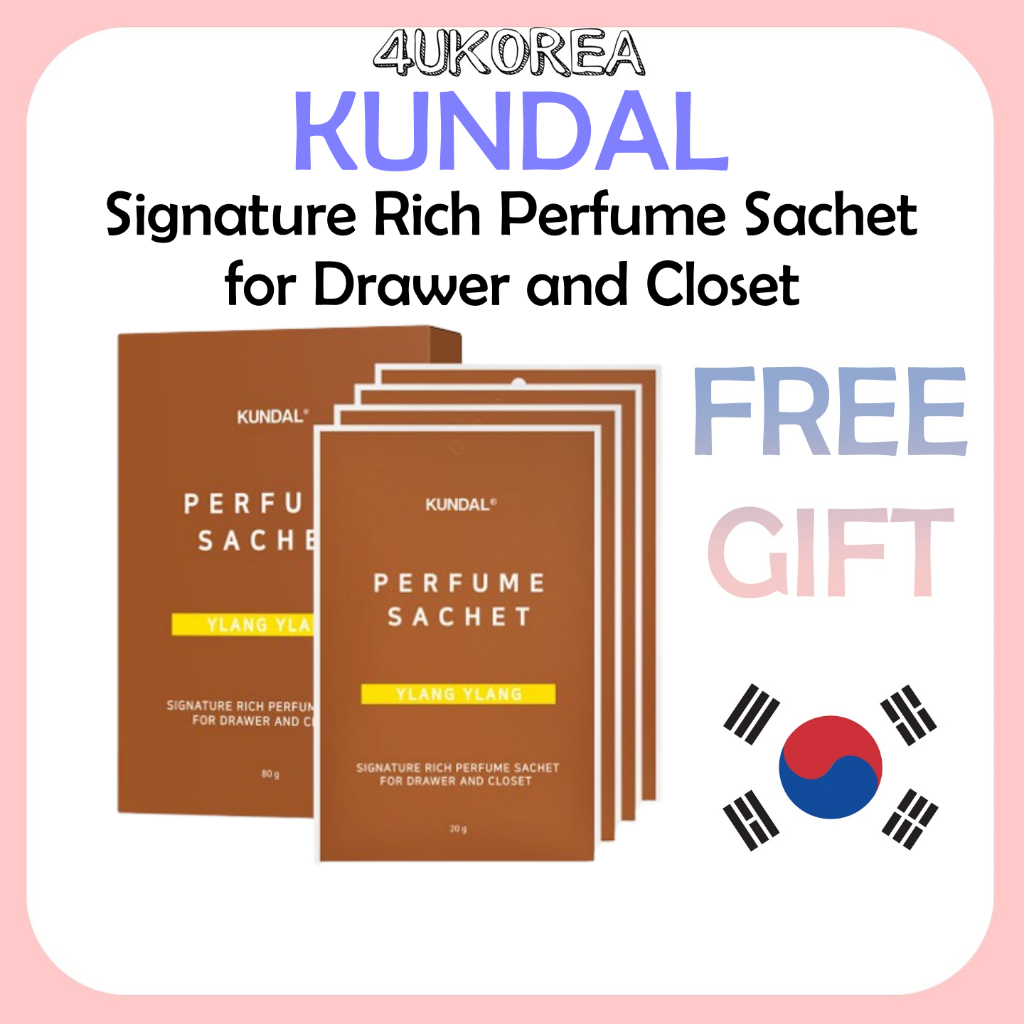 KUNDAL Signature Rich Perfume Sachet สําหรับลิ้นชักและตู้เสื้อผ้า 20g x 4P / K-LIVING