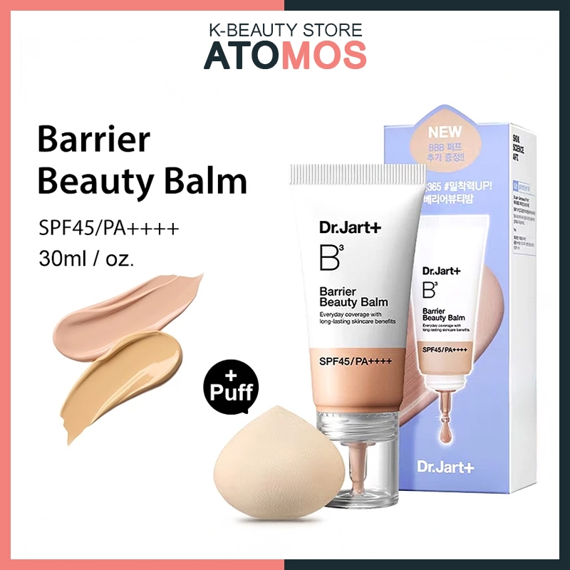[DR.JART + ] Barrier Beauty Balm + puff BB cream 30ml SPF45/PA+++ Korea เครื ่ องสําอาง