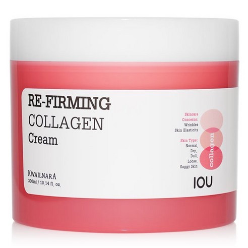 IOU Re-Firming Collagen Cream 300ml – มอยเจอร์ไรเซอร์ต่อต้านวัยเข้มข้นพร้อมคอลลาเจนคู่และ 5 เปปไทด์