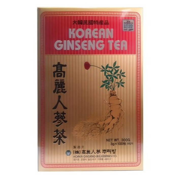ชาโสมเกาหลี – 100 ซอง (อันละ 3 กรัม) สารสกัดรากระดับพรีเมียม Made in Korea