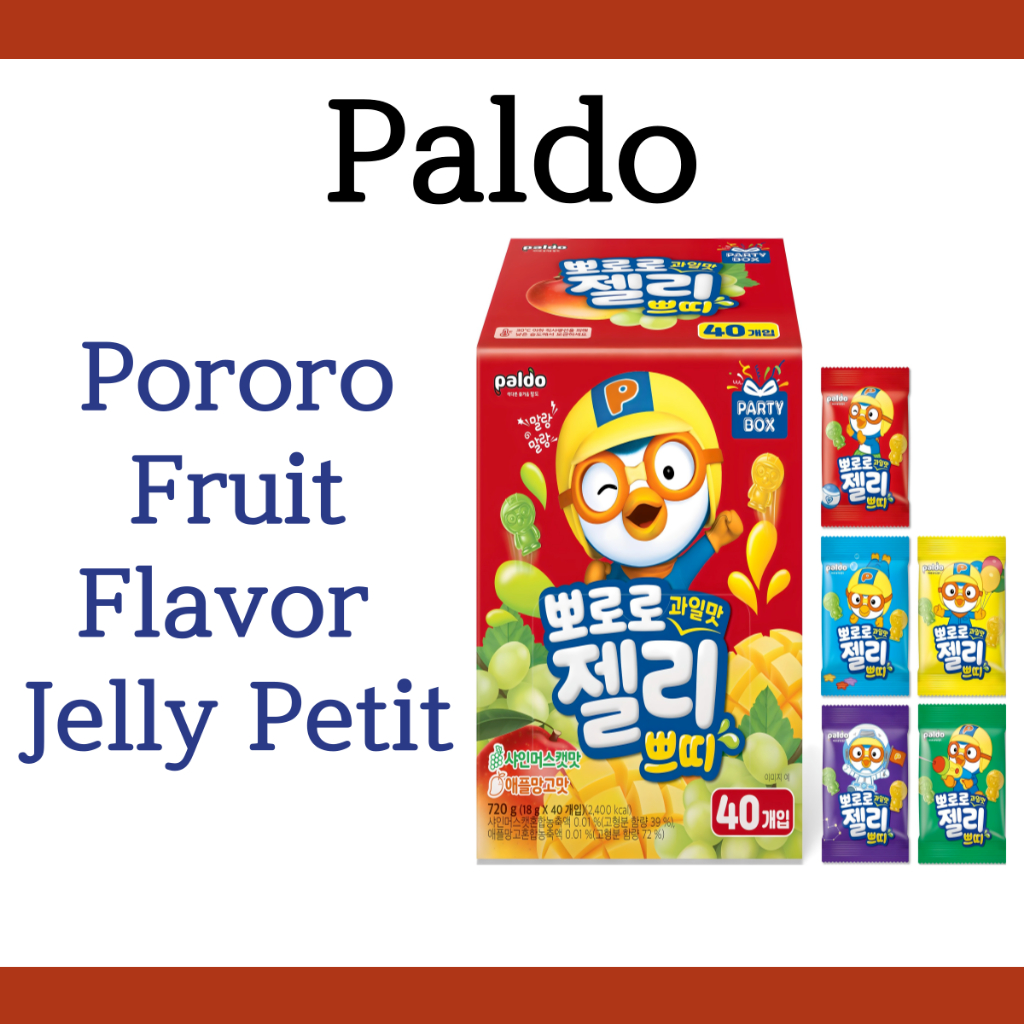 Plando Pororo Fruit Flavour Jelly Petit 40p 720g 1ea