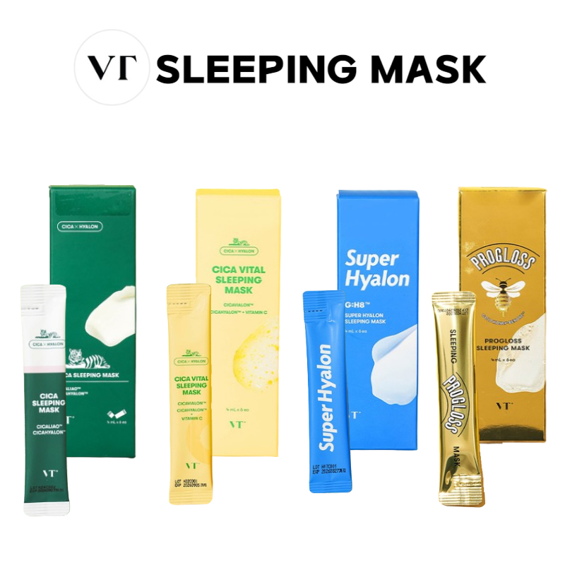 [VT X KOREAN ไดโซะ ]SLEEPING MASK Progross Cica Super Hyalon Cica Vital