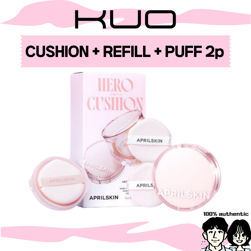 [APRILSKIN] HERO Cushion Spring Edition (คุชชั่น + รีฟิล + พัฟ Air-Hole 2p)