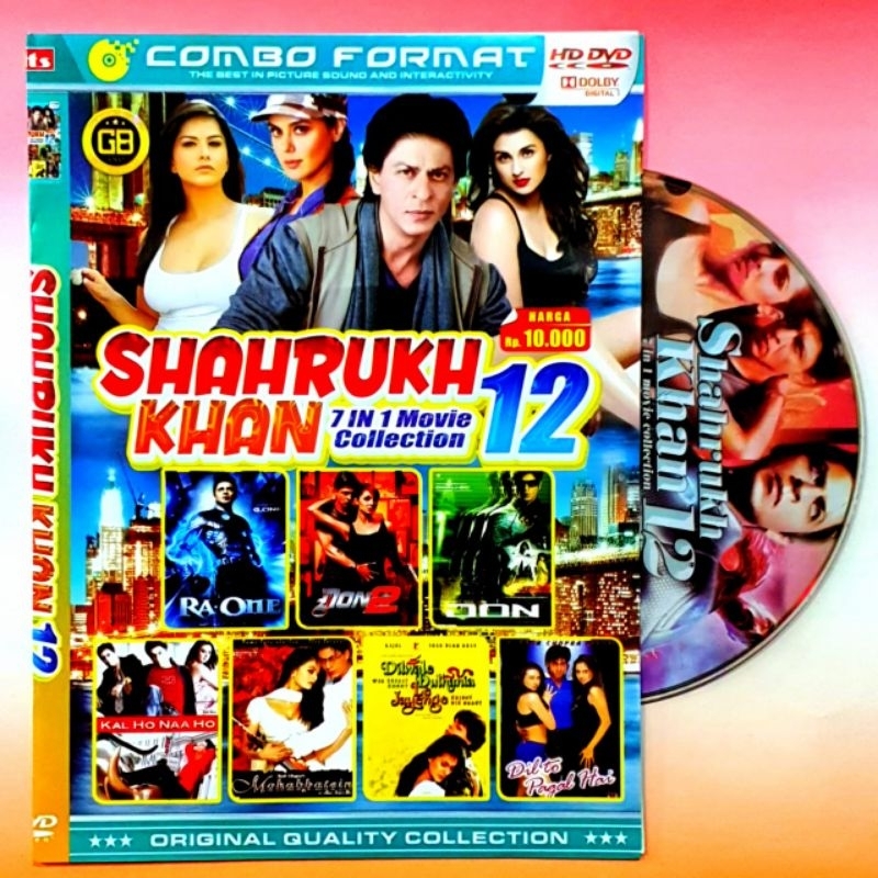 SHAH RUKH KHAN INDIAN FILM MIXTURE COLLECTION CASSETTE COMPLETE FULL BOX FILM SHARUK KHAN-DAHHRUL KH
