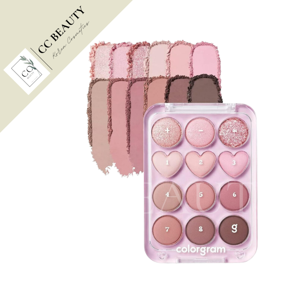 Colorgram Pin Point Eyeshadow Palette/ No 02/ สีชมพู + mauve