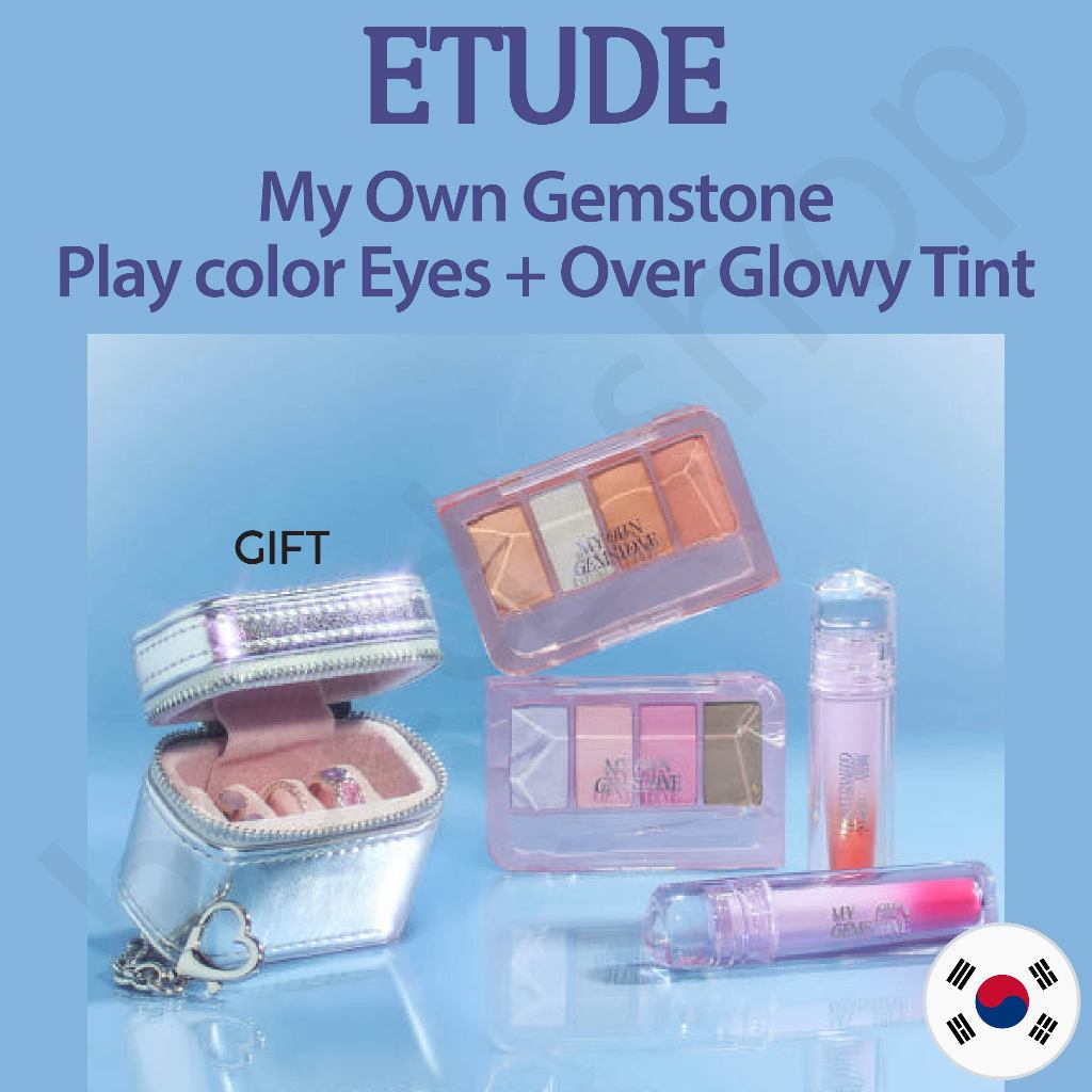 Etude My Own Gemstone Play Color Eyes + Over Glowy Tint + กล่องเครื่องประดับขนาดเล็ก