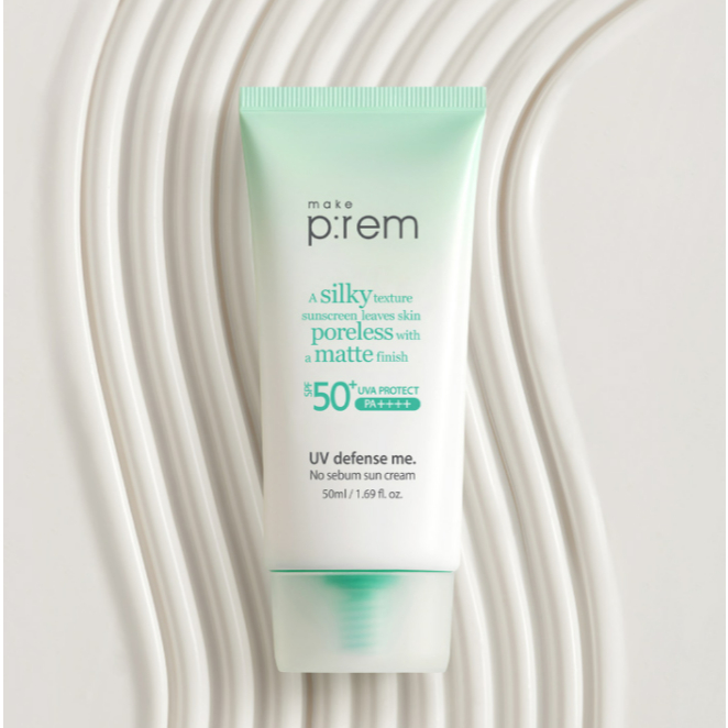 [make p:rem] UV Defense Me No Sebum Sun Cream 50ml SPF50+ PA++++