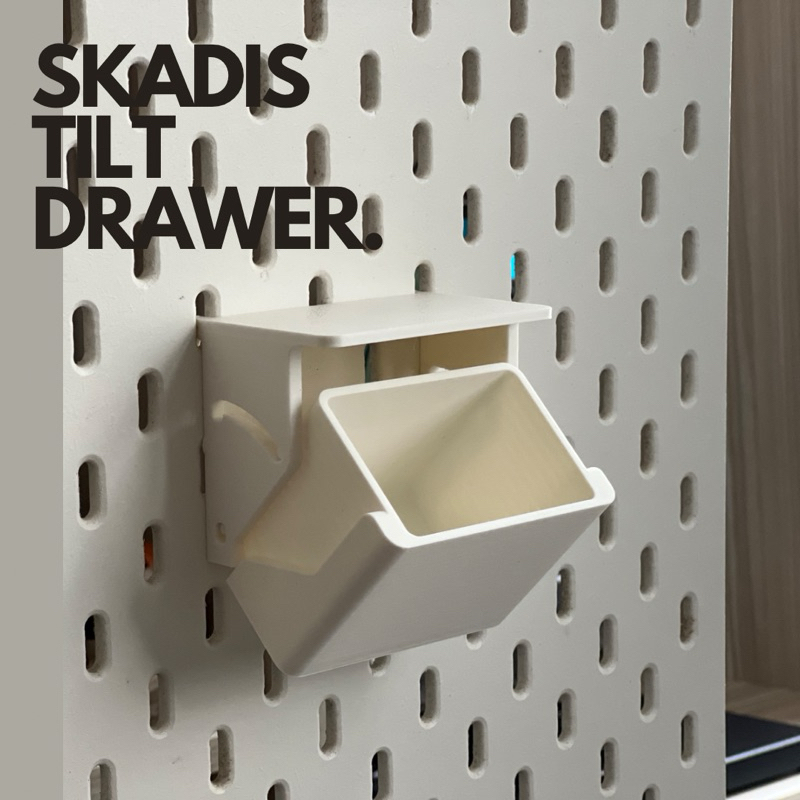 กล่องเก็บลิ้นชักแบบเอียงสําหรับ Ikea Skadis Pegboard