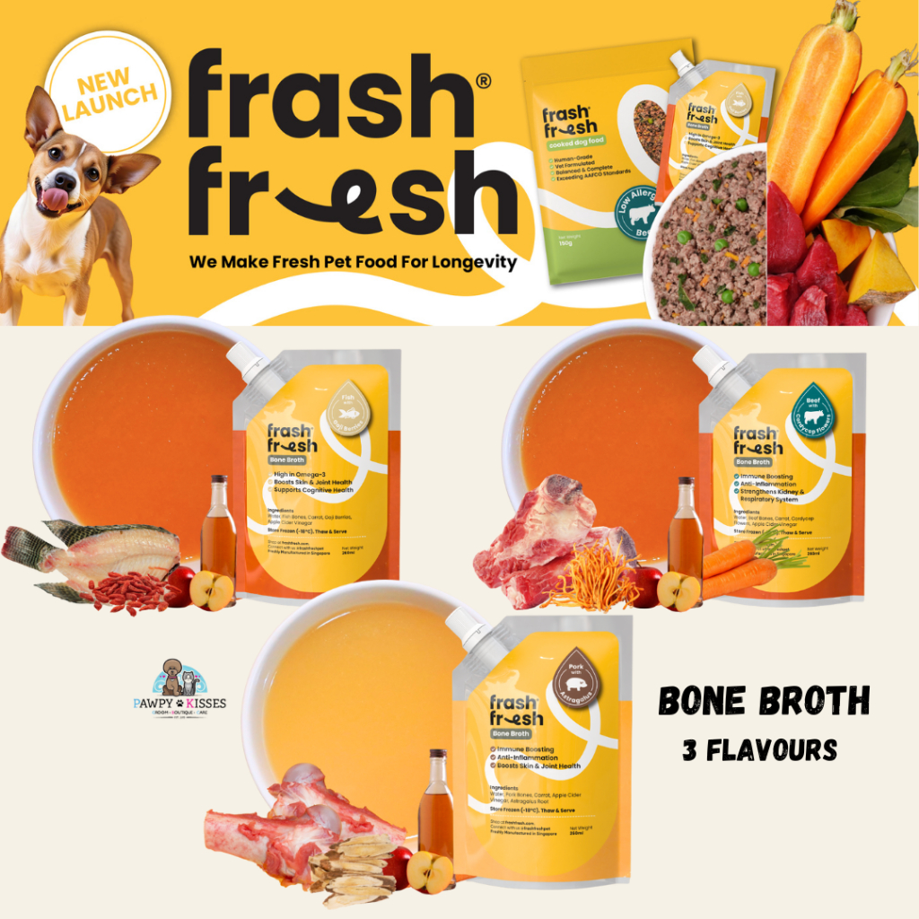 [ใหม่ใน] Frash Fresh Frozen Health Broth For Dogs & Cats I 3 Flavours มีจําหน่าย I Pawpy Kisses