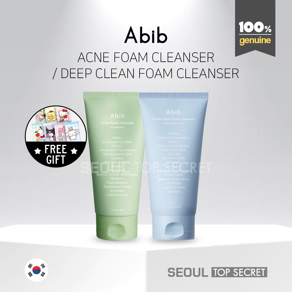 [Abib] Acne Foam Cleanser Heartleaf Foam 150ml / Deep Clean Foam Cleanser Sedum Hyaluron Foam 150ml