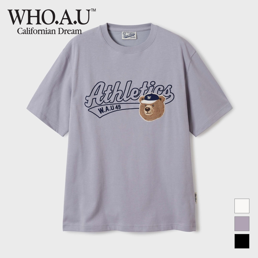 [WHO.AU] เสื้อยืดแพทช์ Steve Campus | Whraf2354u