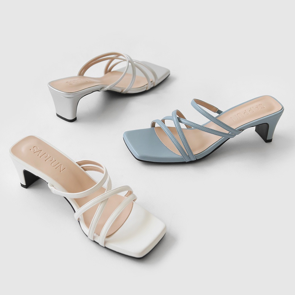 SAPPUN Natalie Square Strap Sandal Mules (5cm) รูปที่ 2