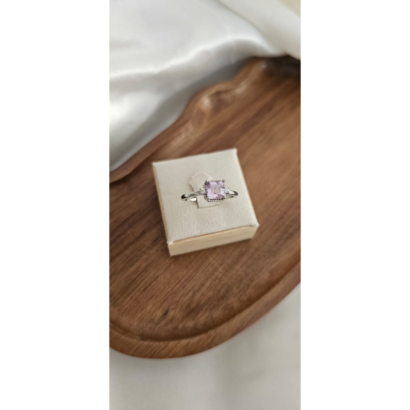 [แหวนคริสตัล] แหวนอเมทิสต์ Boho Chic Unisex Ring