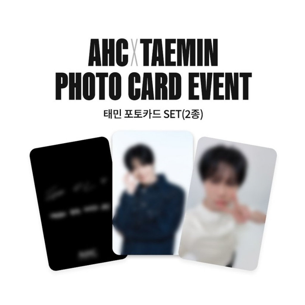 ชุดโฟโต้การ์ดส่งเสริมการขาย SHINee TAEMIN x AHC - 26 APR