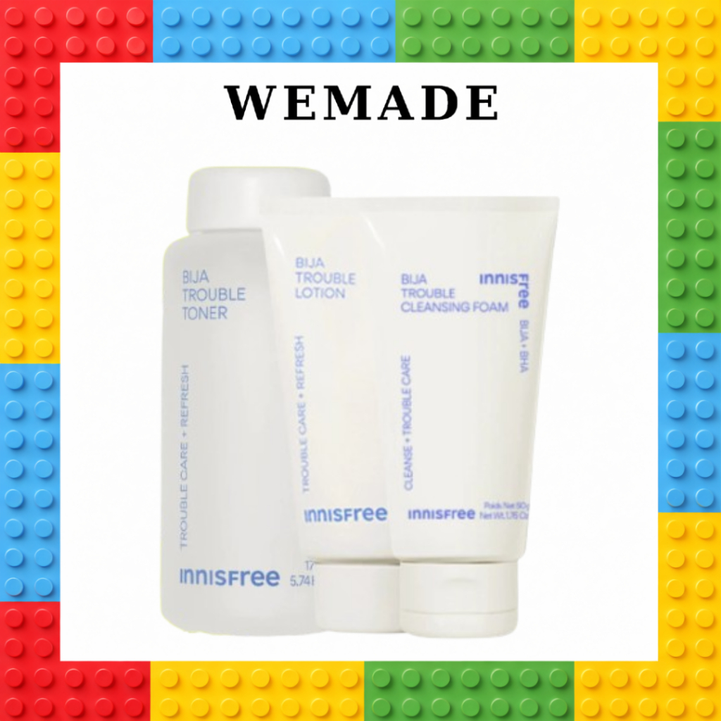 [Innisfree] Bija Trouble Collection (Bija Lotion/ Bija Trouble Toner/ Foam Cleanser/ Cica Balm EX)