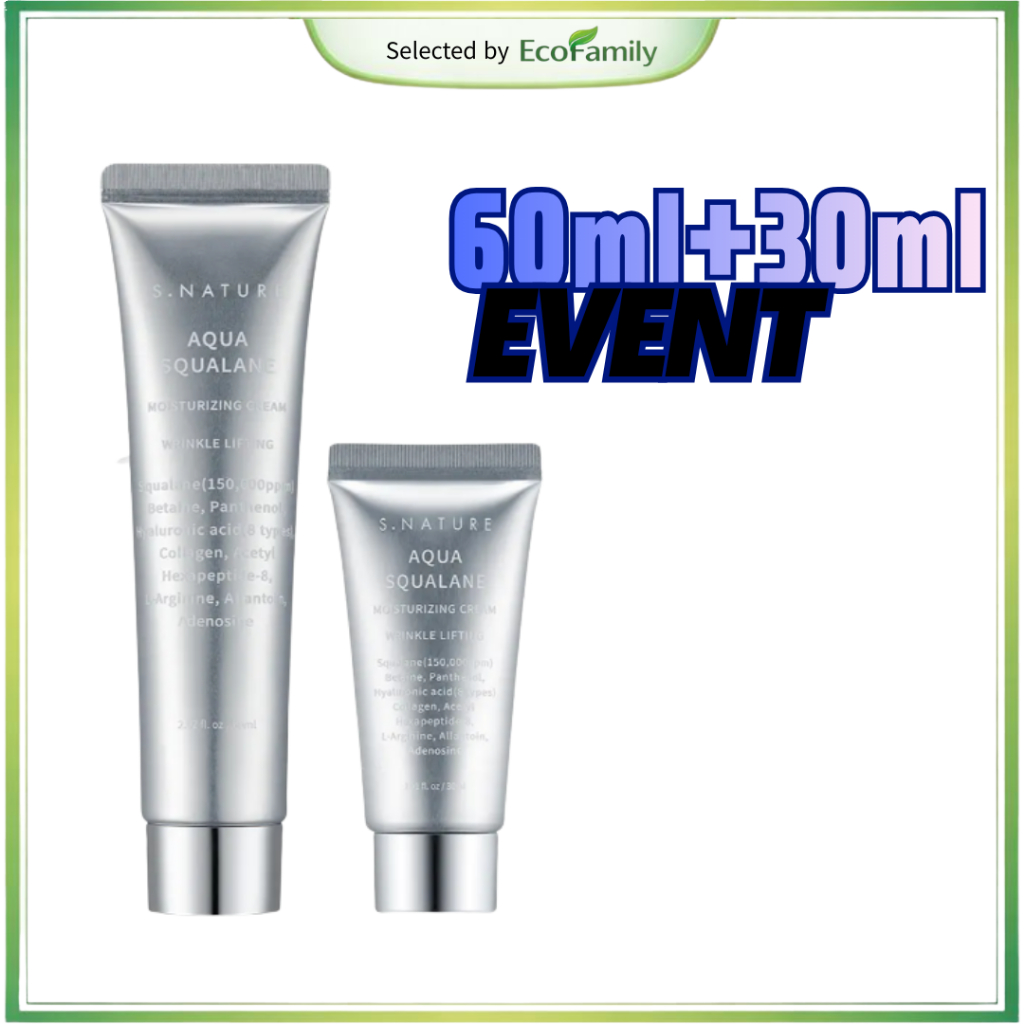 [S.Nature] Aqua Squalane Moisturizing Cream 60ml + 30ml