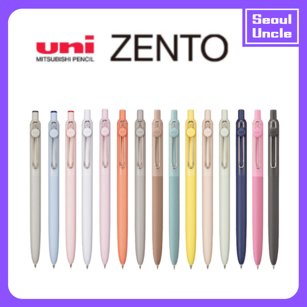 [Uni-ball] ZENTO Gel Pen 0.38 มม. 0.5 มม. 0.7 มม. ปากกาลูกลื่นสํานักงานนักเรียน