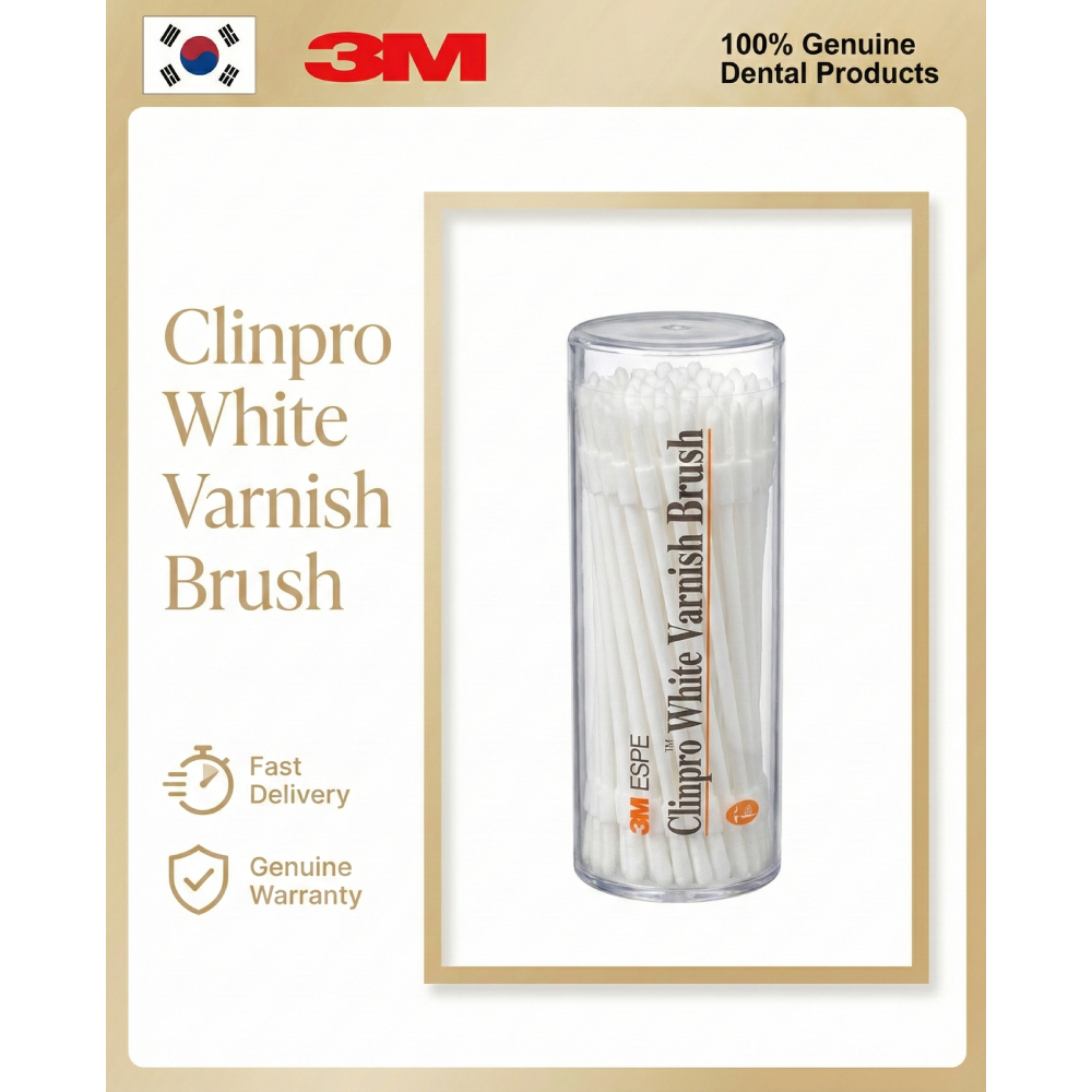3M Clinpro สีขาววานิชแปรง Applicator เคล็ดลับ Ref 1919 วัสดุทันตกรรม