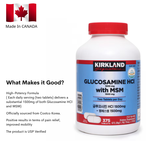 [KIRKLAND] Glucosamine HCl 1500mg + MSM 1500mg