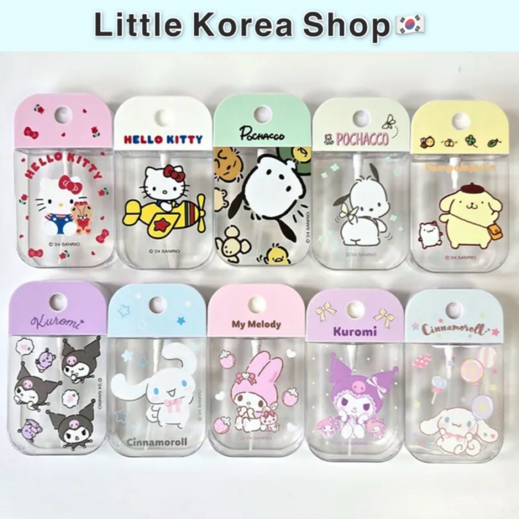 [Sanrio] ขวดสเปรย์พกพา 50ml + Mini Funnel / Portable Mist Travel Container / Hello Kitty, My Melody, Kuromi, Pompompurin,Pochacco ราคาถูก Shopee Lazada