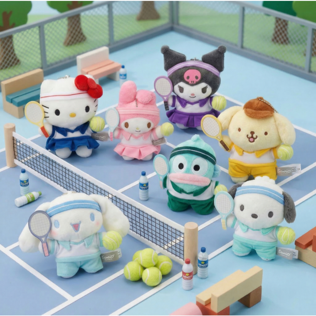 พวงกุญแจตุ๊กตา Sanrio ขนาด 8CM มี Hello Kitty, Kuromi, และ Cinnamoroll ผลิตในเกาหลี