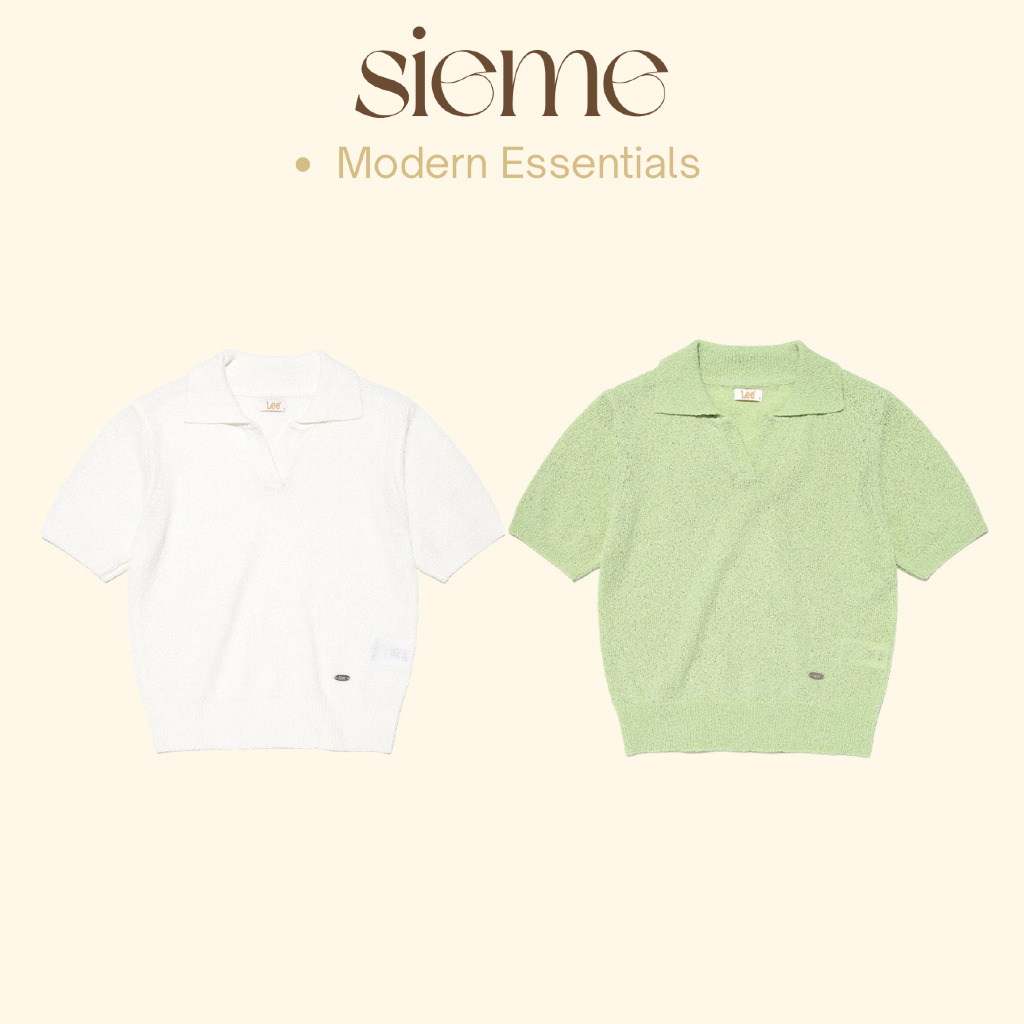 เสื้อถักคอปกเปิดสำหรับผู้หญิง Lee LE2602KT65