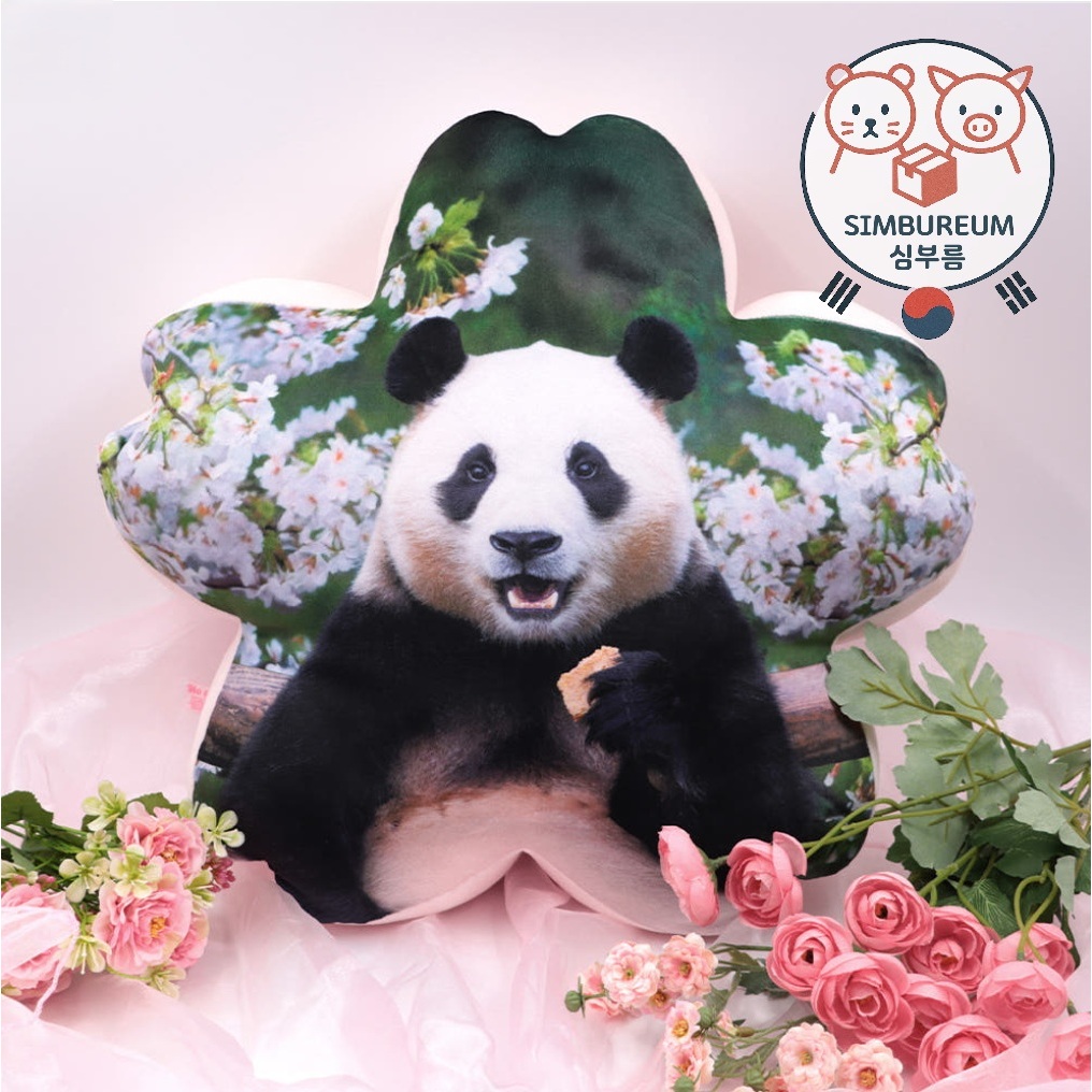 [Everland] Korea Officials Panda Bao Family Ruibao Huibao Lucky Clover Cushion