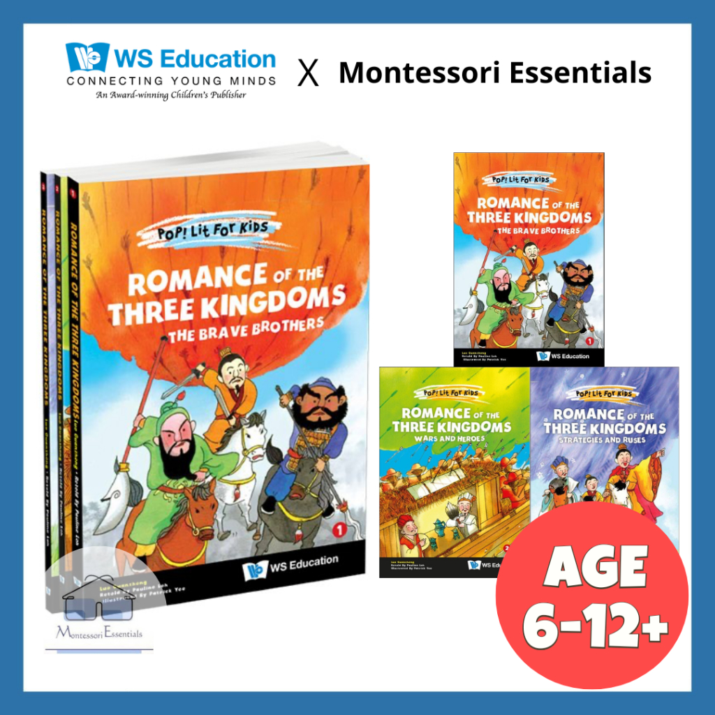 WS E - ยอดนิยม! Lit for Kids (Romance of the Three Kingdoms Full Set) (3 เล่ม) - หนังสือเด็กอายุ 6-12 Pop! เด็กน้อย