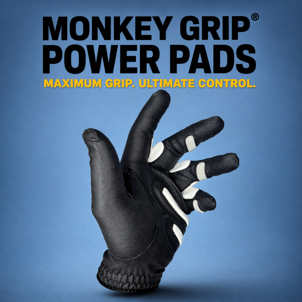Monkey Grip Power Pad ถุงมือหนังสังเคราะห์สีดำ กันลื่น สำหรับทั้งชายและหญิง