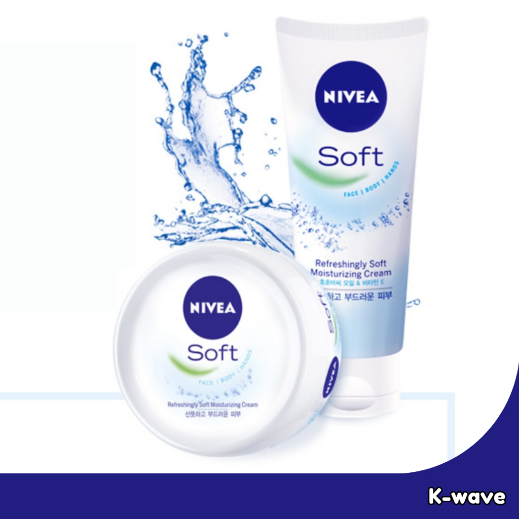 NIVEA Soft Refreshing Moisturizing Cream TUBE 75ml/JAR 200ml EXP 2027
