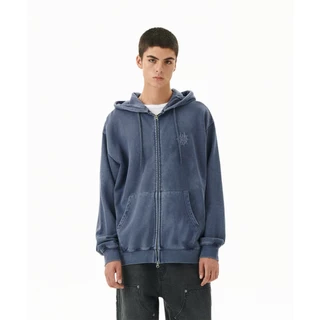 [MAHAGRID] Sun LOGO PIGMENT ZIP UP HOODIE