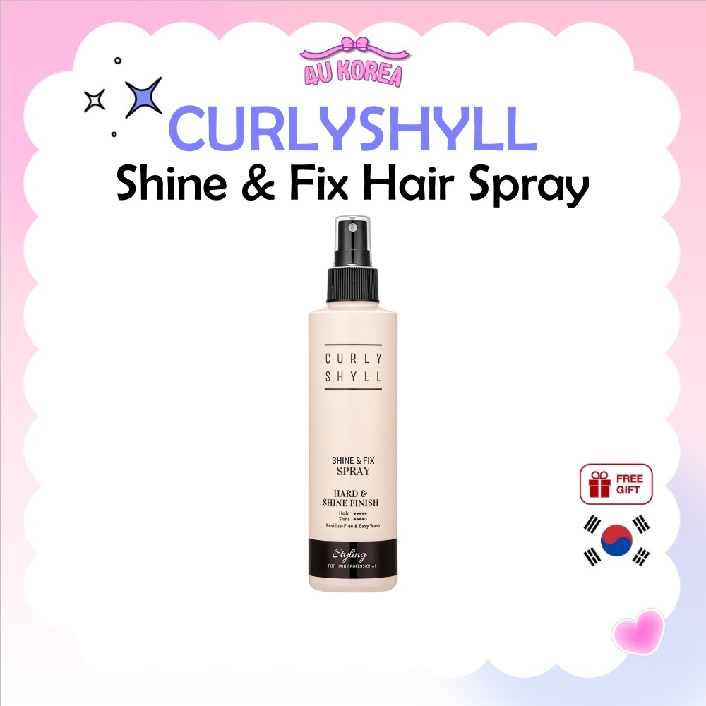 CURLYSHYLL Shine & Fix Hair Spray – 240ml / K-BEAUTY
