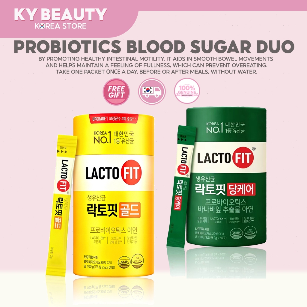 LACTO-FIT Probiotics Blood Sugar Care Duo(Blood Sugar Care+ทอง)