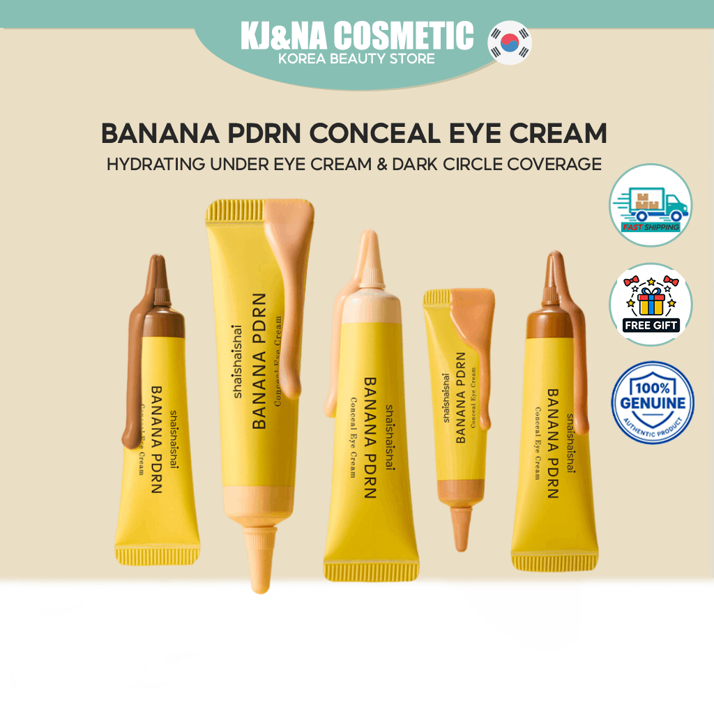 [shaishai] Banana PDRNปกปิดอายครีม 15ml - Hydrating Under Eye Cream & Dark Circle Coverage