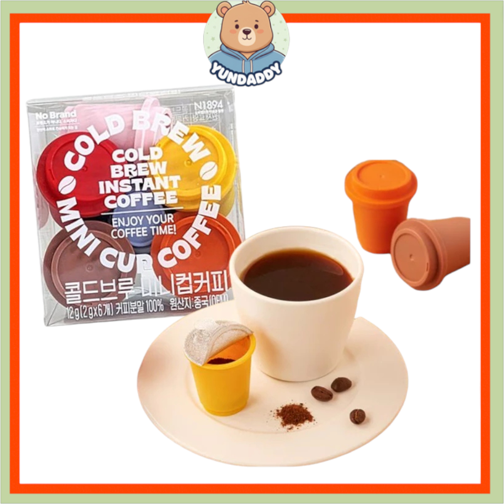 [No Brand] Cold Brew Mini Cup Coffee (2g  6 Cups) KOREA NOBRAND COFFEE